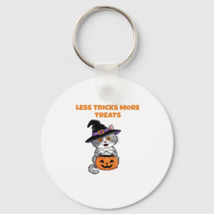 Weniger Tricks Mehr Süßigkeiten Halloween-Geschenk Schlüsselanhänger