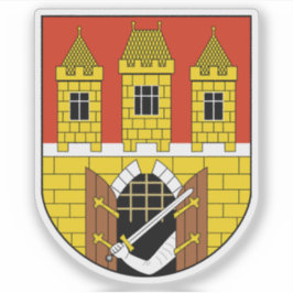 Weniger Wappen von Prag, Tschechische Republik Aufkleber
