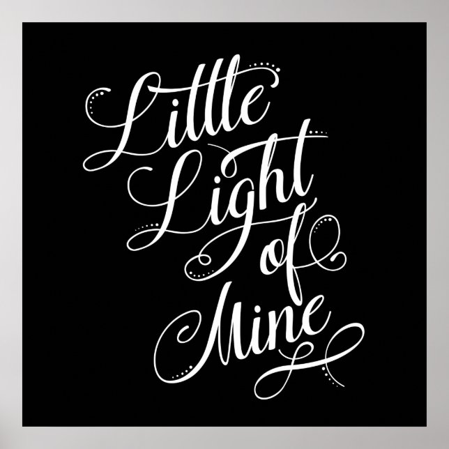 Weniges Licht meiner Typografie Poster (Vorne)