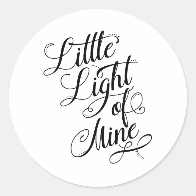 Weniges Licht meiner Typografie Runder Aufkleber (Vorderseite)