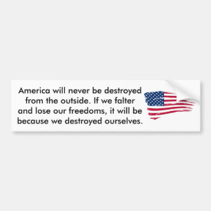 Wenn Amerika schwankt Autoaufkleber