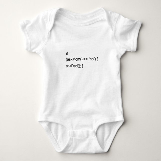 wenn AskMom kein entspricht, AskDad Baby Strampler (Vorderseite)