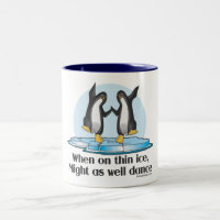 Wenn auf dünne Eis-Pinguin-lustigem Entwurf