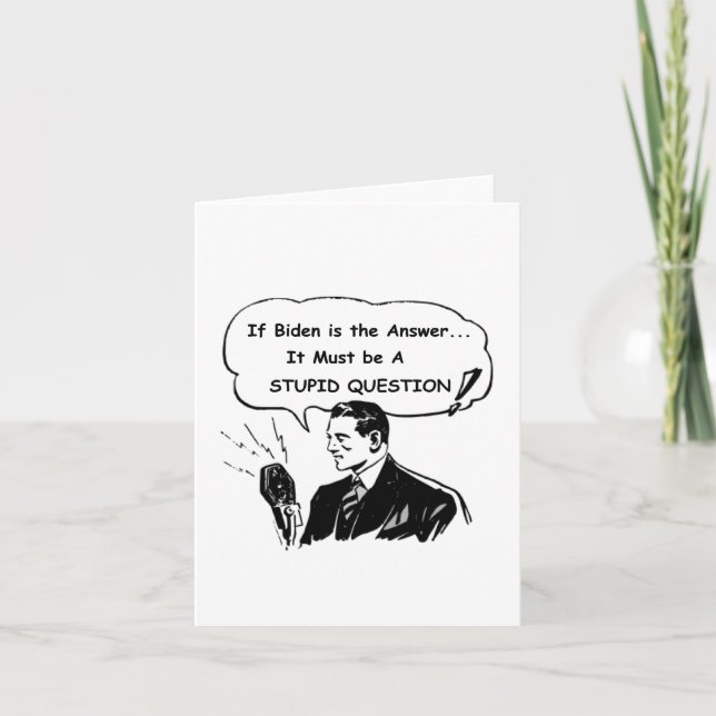 Wenn Biden das Antwort-Comic ist Karte (Vorderseite)