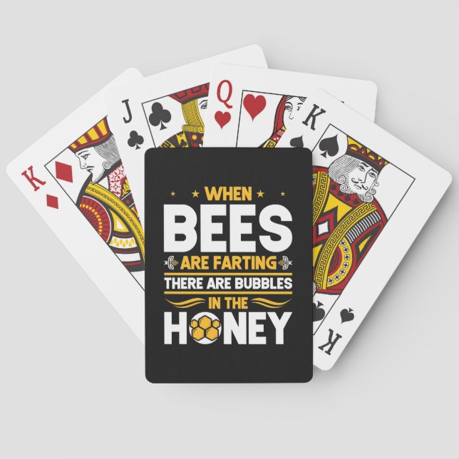 Wenn Bienen färben Spielkarten (Rückseite)