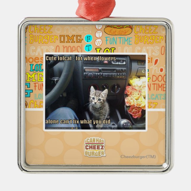 Wenn Blumen nicht genug sind Ornament Aus Metall (Vorne)