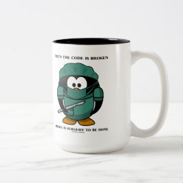 Wenn Code kaputt gemacht wird, dann Operation, die Zweifarbige Tasse