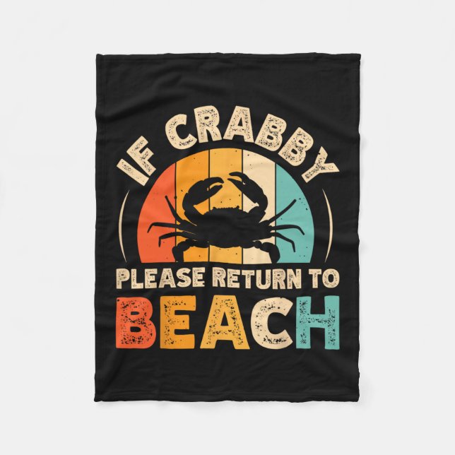 Wenn Crab5  Fleecedecke (Vorderseite)