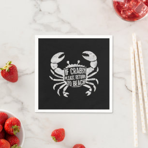 Wenn Crabby bitte zurückkehren zu Strand Sonne Serviette