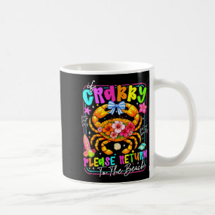 Wenn Crabby zurück zum Strand kommt, lustiger Somm Kaffeetasse