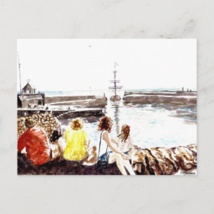 'Wenn das Boot kommt' Postkarte