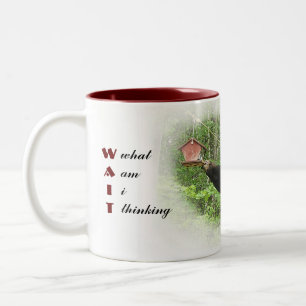 Wenn das Essen stark erhält zu stoppen Zweifarbige Tasse