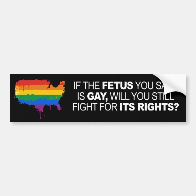 WENN DAS FÖTUS SIE SAVE HOMOSEXUELL IST - .PNG AUTOAUFKLEBER (Vorne)
