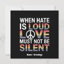 Wenn das Hass laut ist, darf die Liebe nicht schwe