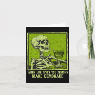 Wenn das Leben Dämonen gibt, mach Dämonade Lustige Karte