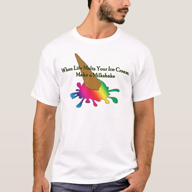 Wenn das Leben den LGBT-T - Shirt aus Eis schmilzt (Vorderseite)