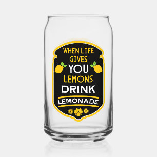 Wenn das Leben dir Lemonen gibt, die Limonade trin Dosenglas