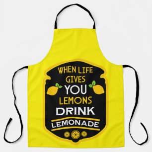 Wenn das Leben dir Lemonen gibt, die Limonade trin Schürze