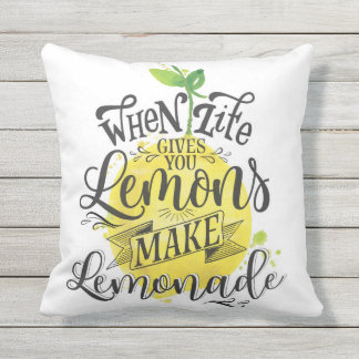 " Wenn das Leben dir Lemonen gibt" Doppelkissen Kissen