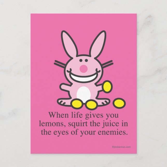 Wenn das Leben dir Lemonen gibt Postkarte (Vorderseite)
