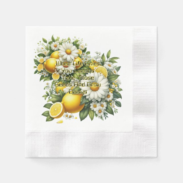 Wenn das Leben dir Lemonen gibt Serviette (Vorderseite)