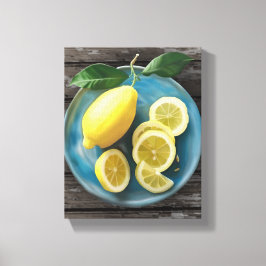 Wenn das Leben dir Lemonen gibt | Wasserfarbe Lemo Leinwanddruck