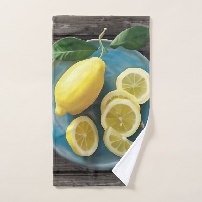 Wenn das Leben dir Lemonen gibt | Wasserfarbenkart Handtuch (Handtuch)