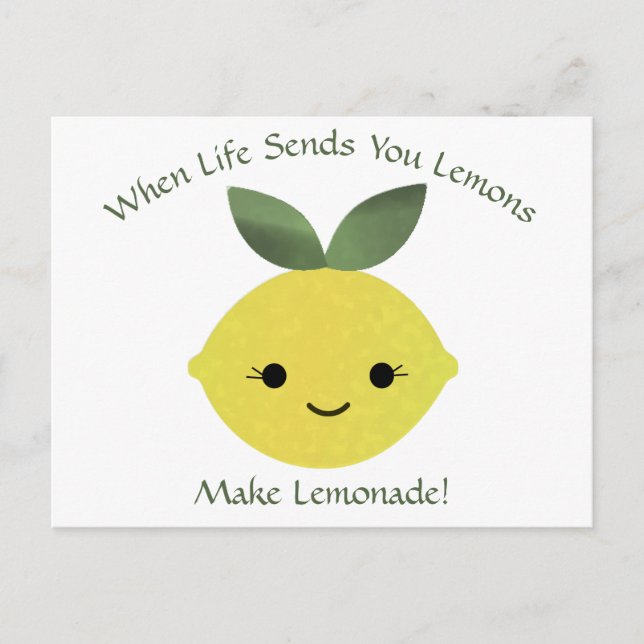 Wenn das Leben dir Lemonen macht Lemonade Lemon Postkarte (Vorderseite)
