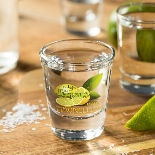 Wenn das Leben dir Lemons gibt, macht Limoncello Schnapsglas (Von Creator hochgeladen)