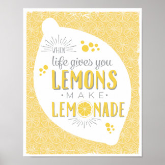 'Wenn das Leben dir Lemons macht Lemonade' drucken Poster