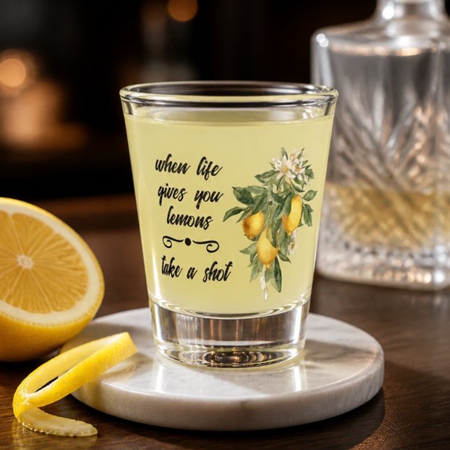 Wenn das Leben dir Lemons-Shotglas gibt Schnapsglas (Von Creator hochgeladen)