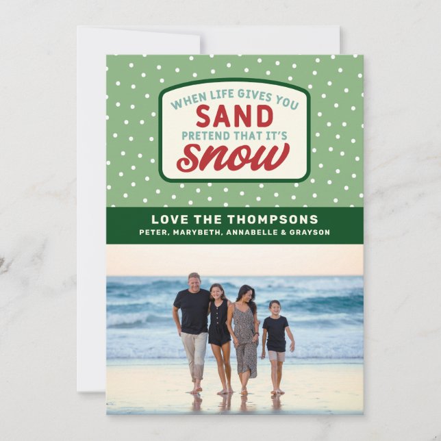 Wenn das Leben dir Sandstrand Weihnachten gibt (Vorderseite)