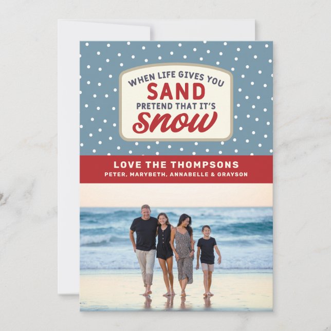 Wenn das Leben dir Sandstrand Weihnachten gibt (Vorderseite)