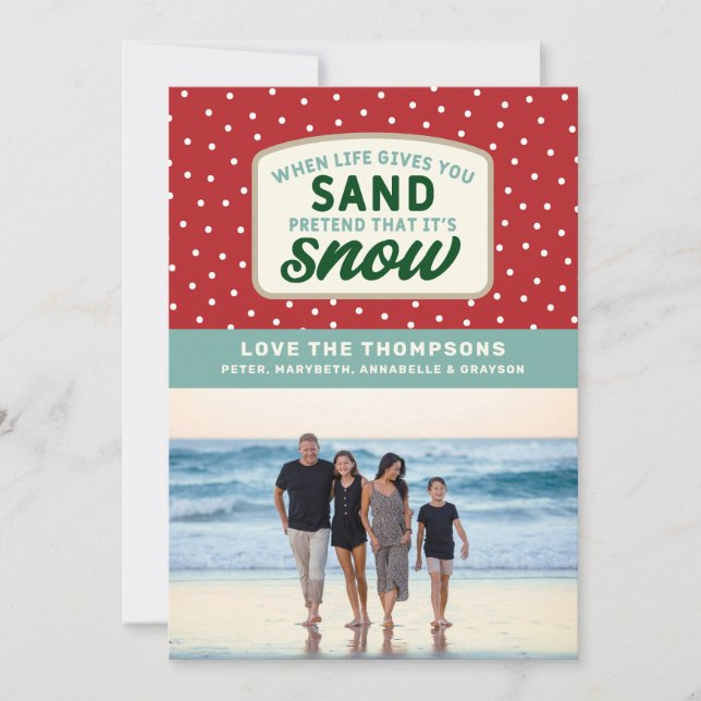 Wenn das Leben dir Sandstrand Weihnachten gibt (Vorderseite)