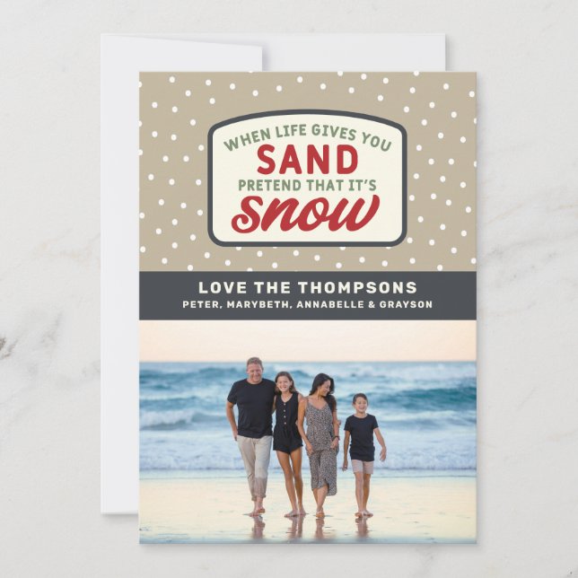 Wenn das Leben dir Sandstrand Weihnachten gibt (Vorderseite)