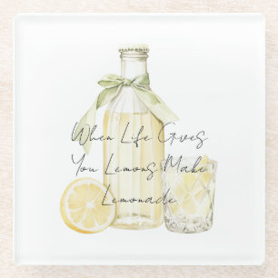 Wenn das Leben dir Zitronen gibt, die Limonade mac Glasuntersetzer