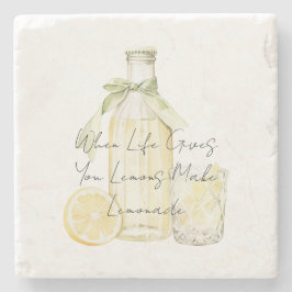 Wenn das Leben dir Zitronen gibt, die Limonade mac Steinuntersetzer