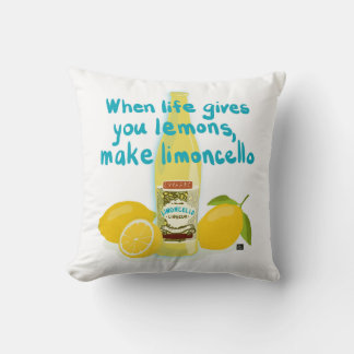 Wenn das Leben dir Zitronen gibt - Mach Limoncello Kissen