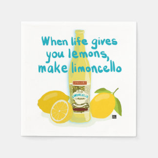 Wenn das Leben dir Zitronen gibt - Mach Limoncello Serviette