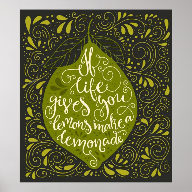 Wenn das Leben dir Zitronen gibt, mache eine Limon Poster (Vorne)