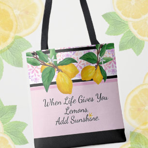 Wenn das Leben dir Zitronen gibt Pink Amalfi Zitro Tasche
