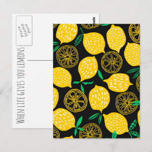 Wenn das Leben dir Zitronen gibt Sunny Yellow Zitr Postkarte