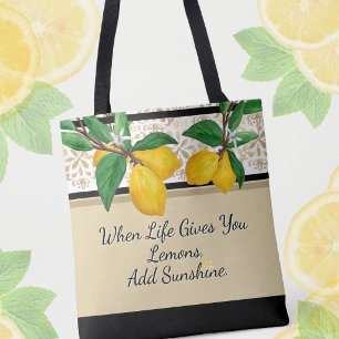 Wenn das Leben dir Zitronen gibt Taupe Amalfi Zi Tasche