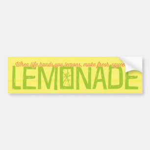 Wenn das Leben einem Lemons Lemonade umgeht Autoaufkleber