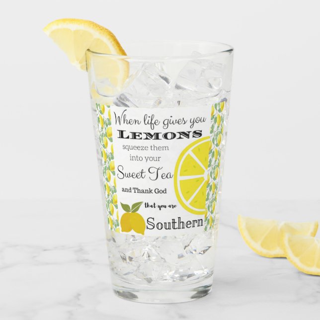 Wenn das Leben einem LEMONS-Spaß im Süden gibt Glas (Vorderseite Ice)
