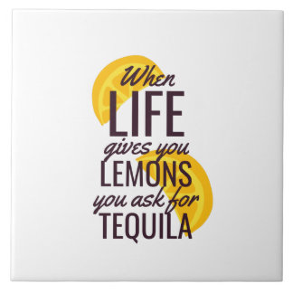Wenn das Leben einem Zitronen frage für Tequila Fliese