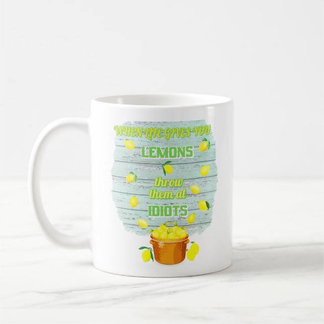 Wenn das Leben einem Zitronen gibt, ein einzigarti Kaffeetasse (Links)
