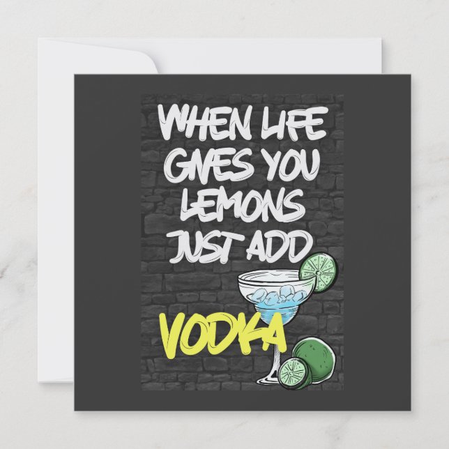Wenn das Leben gibt Ihnen Lemon einfach hinzufügen Einladung (Vorderseite)