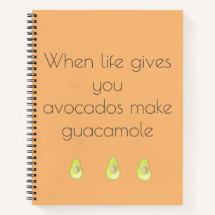 Wenn das Leben Ihnen Avocados-Notebook gibt Notizbuch