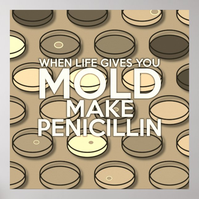 WENN DAS LEBEN IHNEN BEWEGT, MACHEN SIE PENICILLIN POSTER (Vorne)